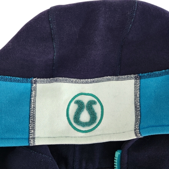 Lululemon Scuba Hoodie Jacket Zip-Up – Color Block Navy Teal Blue – Size 6 - Picture 6 of 13